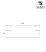 Vắt khăn đôi TECHBATH T1208.06 - Ảnh 2