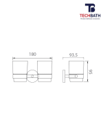 Kệ để cốc nhà tắm TECHBATH T1210.04 - Ảnh 2