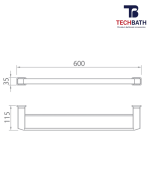 Vắt khăn đôi TECHBATH T1108.05 - Ảnh 2