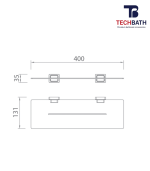 Kệ dưới gương TECHBATH T1106.05 màu inox bóng - Ảnh 2