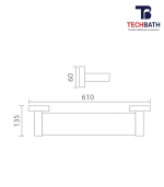 Kệ kính dưới gương TECHBATH T1306.01 - Ảnh 2