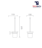 Chổi cọ toilet TECHBATH T1311.01 - Ảnh 2
