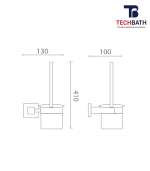 Chổi cọ toilet TECHBATH T1411.01 - Ảnh 2