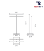 Vắt khăn cây TECHBATH T1209.06 - Ảnh 2