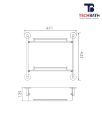 Kệ phòng tắm TECHBATH T1214.01 - Ảnh 2