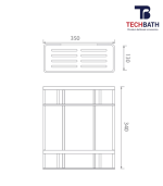 Kệ phòng tắm TECHBATH T1314.04 - Ảnh 2