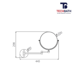 Gương phóng đại TECHBATH T1719.01 - Ảnh 2