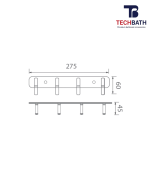 Móc treo quần áo TECHBATH T1403.01 - Ảnh 2