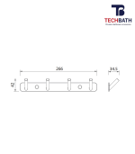 Móc treo quần áo TECHBATH T1103.03 - Ảnh 2