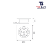 Ga thoát sàn TECHBATH T2021.08 - Ảnh 2
