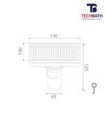 Ga Thoát Sàn Ngăn Mùi 13x13cm T1921.02 - Ảnh 2