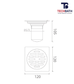 Ga Thoát Sàn Ngăn Mùi 12x12cm T2021.02 - Ảnh 2