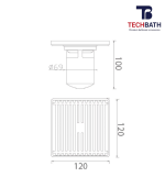 Ga Thoát Sàn Ngăn Mùi 12x12cm T2021.11 - Ảnh 2