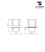 Kệ để cốc TECHBATH T1110.01 - Ảnh 2