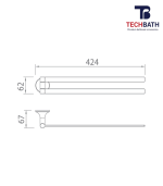 Thanh treo khăn xoay TECHBATH T1113.01 - Ảnh 2