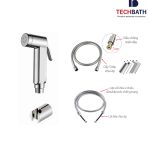 Bộ Vòi Xịt Vệ Sinh Chịu Áp Chống Xoắn T2202.02